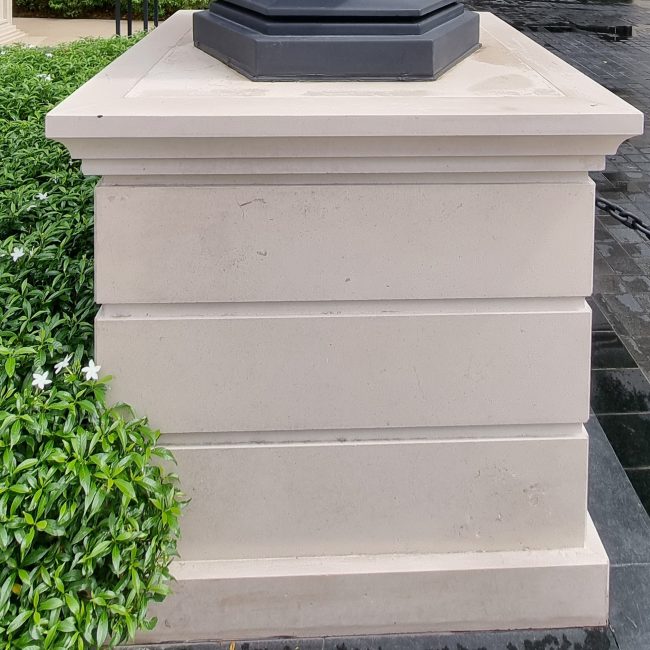 MF limestone honed - calcário grão médio fino - Kronos Sathorn Tower - tailândia