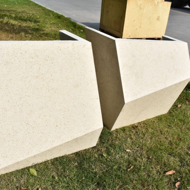 filstone limestone beije MG and grey m - grão médio grosso creme e grão médio cinza - Rosewood Hotel