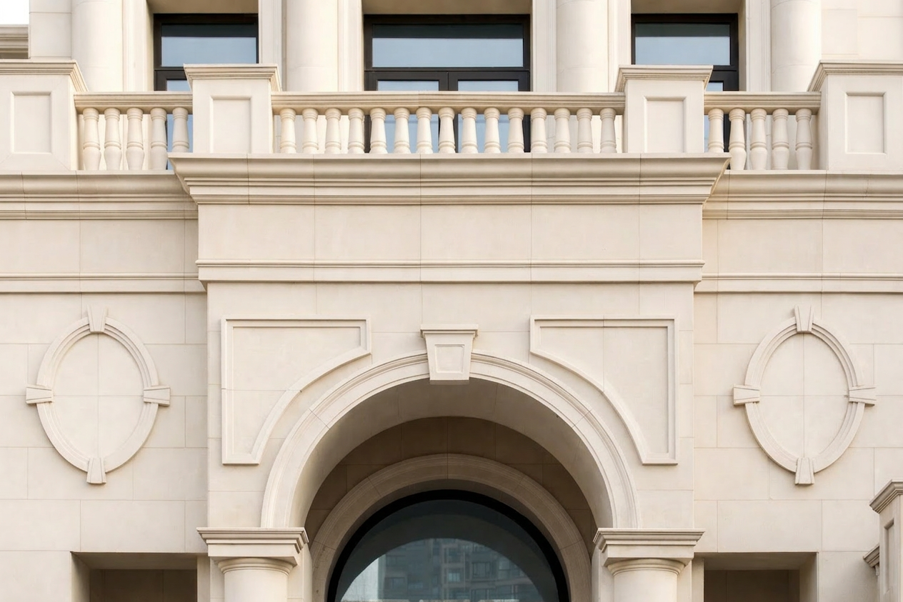 filstone limestone beije MF - grão médio fino creme fátima - Jianfa Center Villa Huazhi